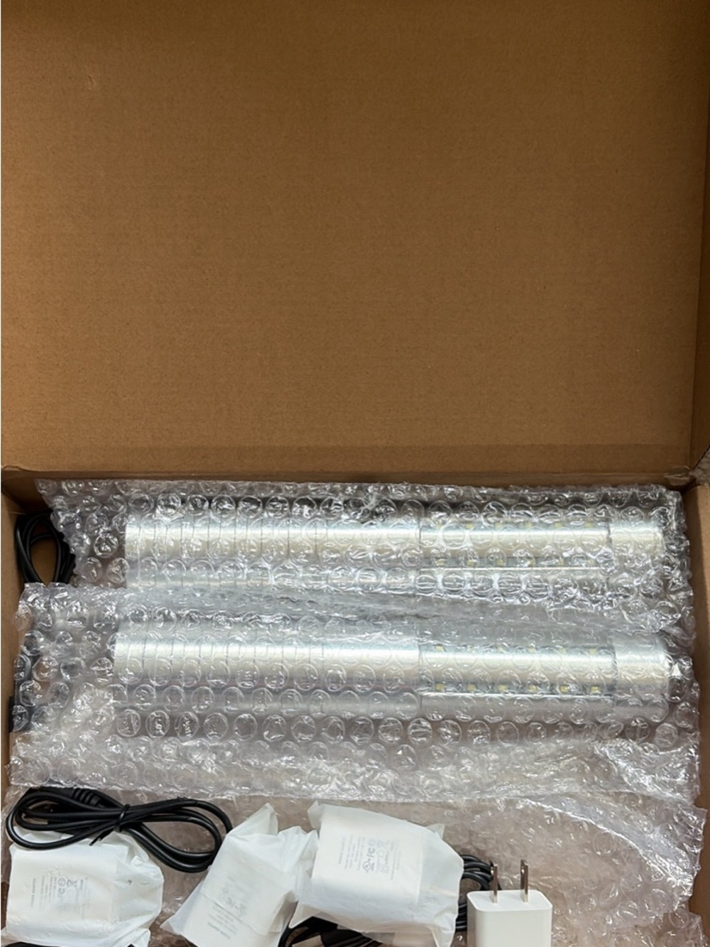 Silver LED Light Bar Pair